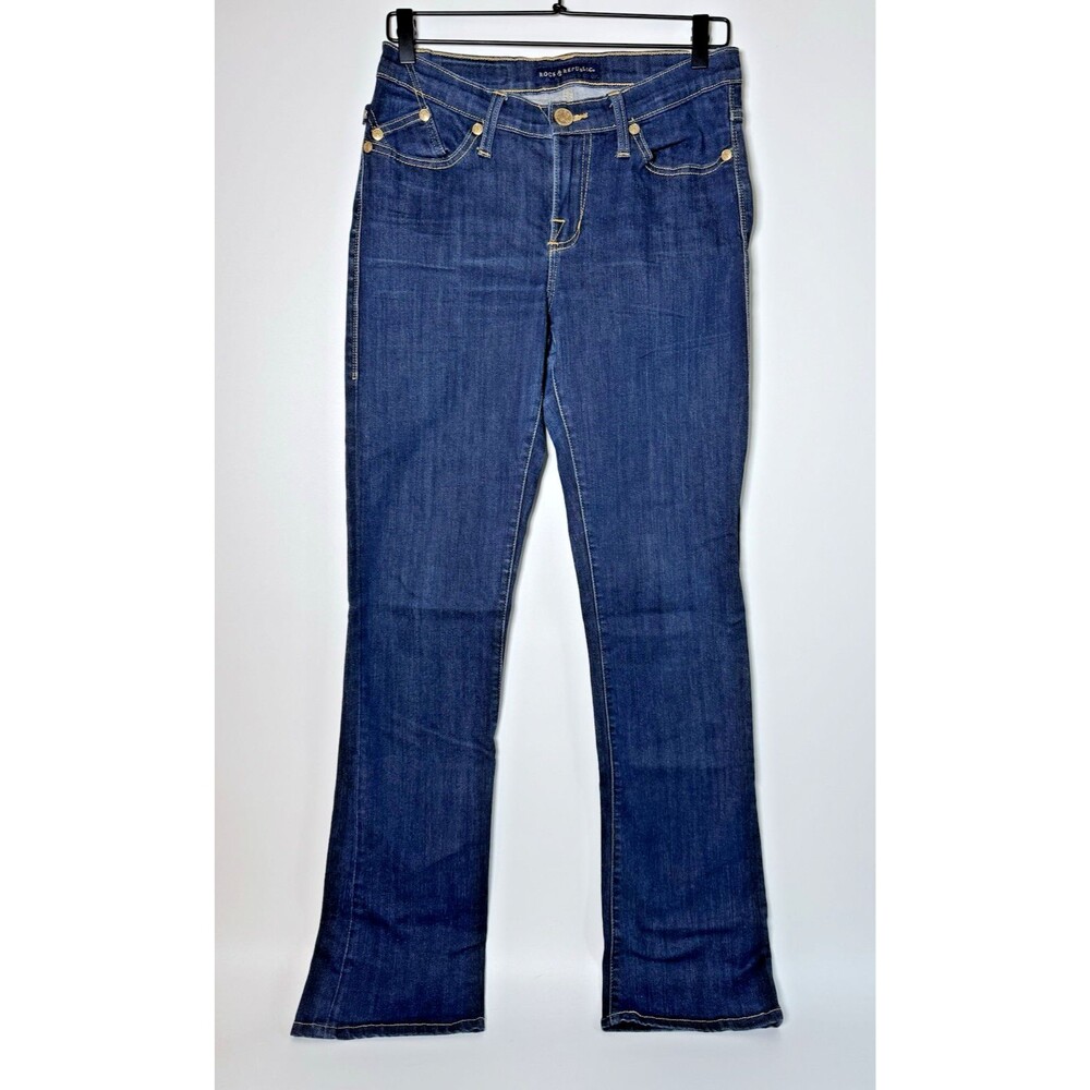 Rock and Republic Kasandra Bootcut Jeans Womens 6L Blue Stretch Denim Classic